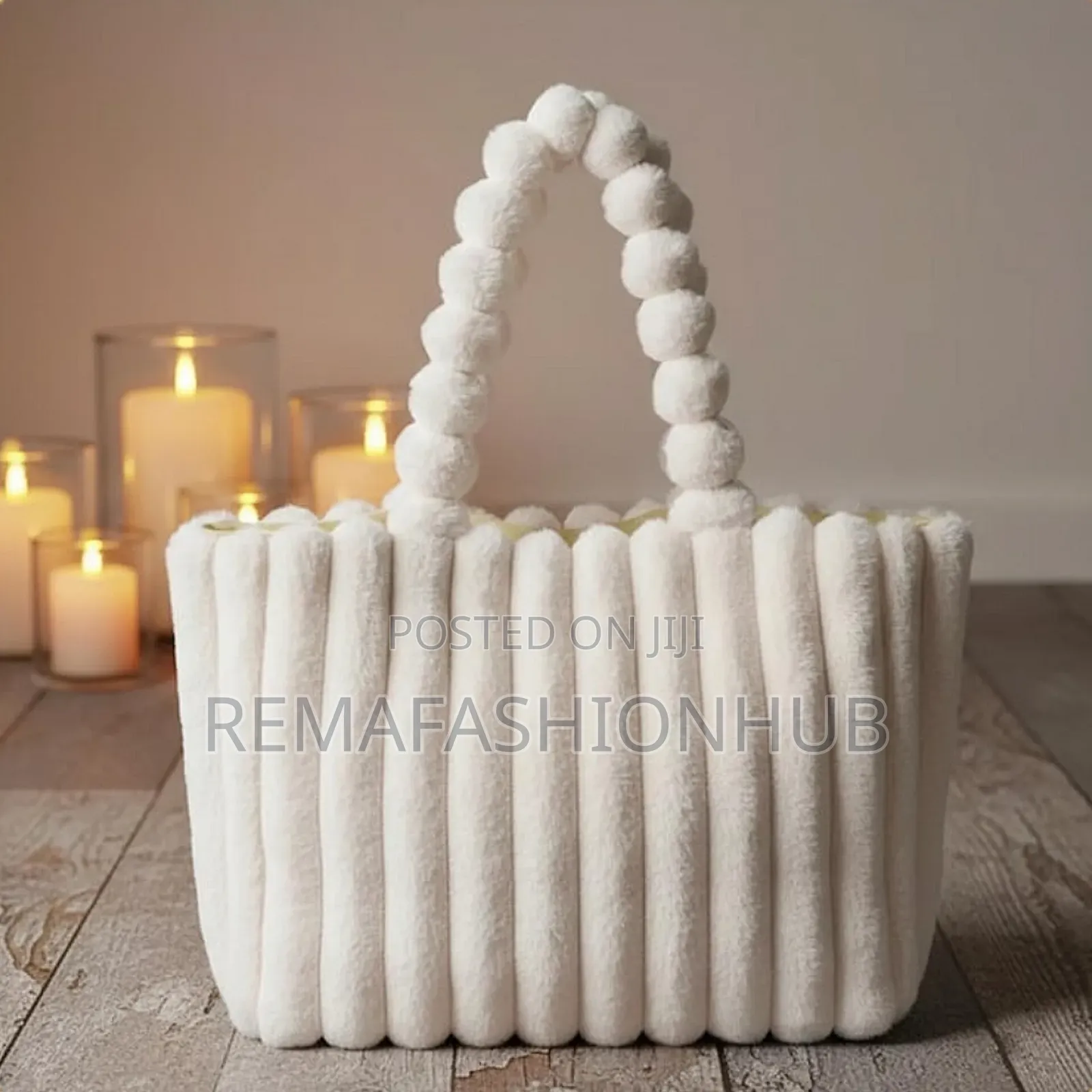 Fluffy Tote Bag With Matching Hat (2in1). Other Colours Available