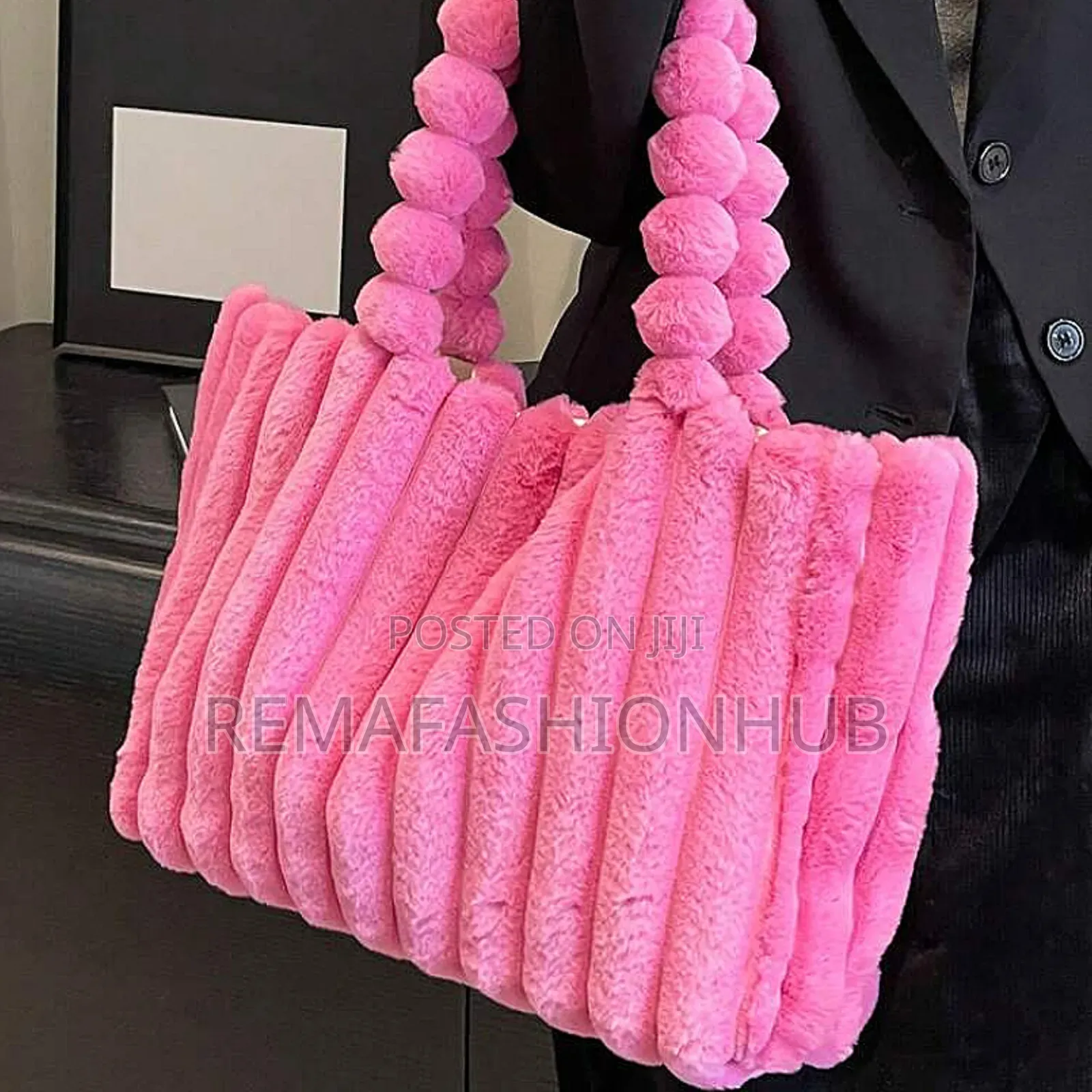 Fluffy Tote Bag With Matching Hat (2in1). Other Colours Available
