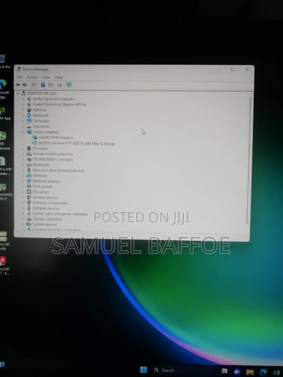 Laptop MSI GF63 8GB Intel Core i7 SSD 256GB