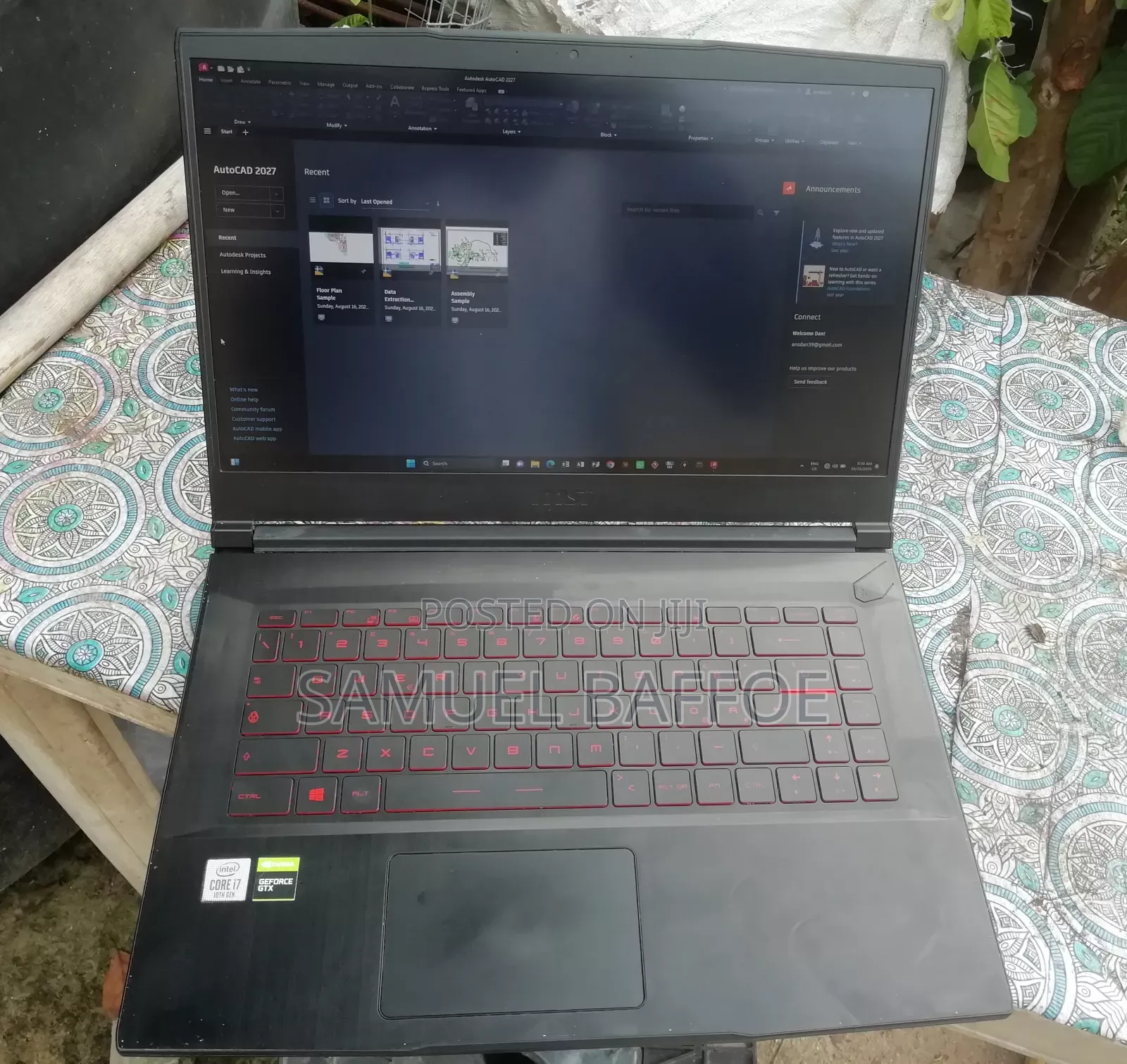 Laptop MSI GF63 8GB Intel Core i7 SSD 256GB