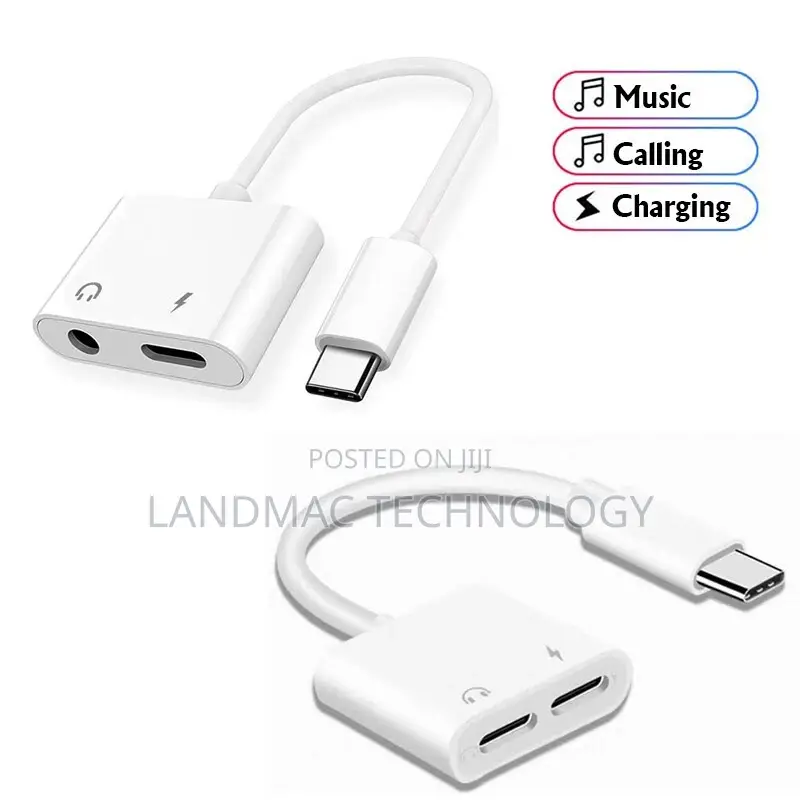 USB C to 3.5mm Headphone Jack, Fast Charge, Type-C Audio Earphones