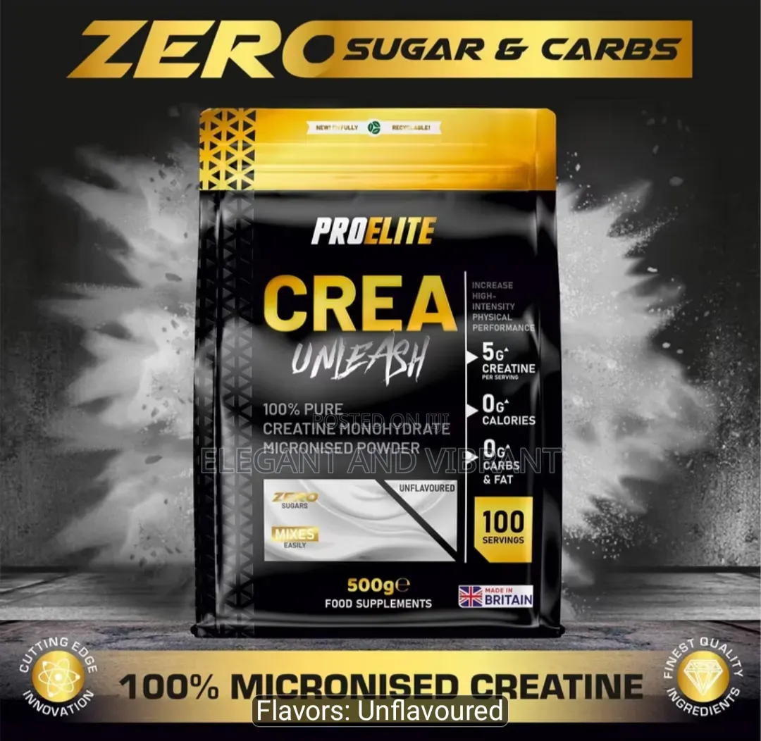Creatine Monohydrate Powder 500g Unflavoured-100 Servings,Micronised