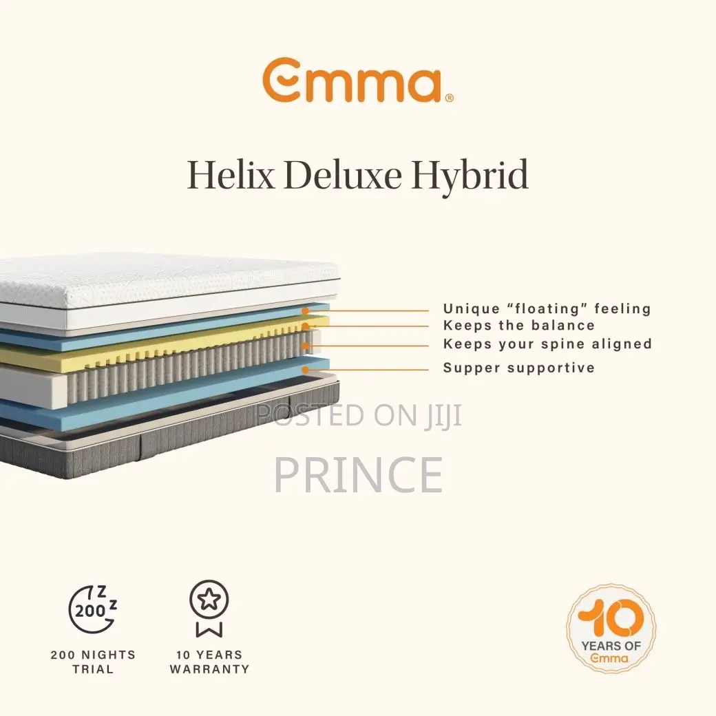 Emma Helix Hybrid Deluxe Mattress(UK Brand )