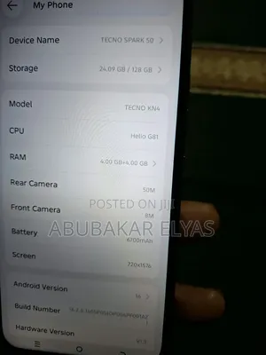 Tecno Spark 50 128 GB Black