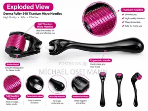 Derma Roller 540 Titanium Micro Needles for Hair Growth & Skin Care