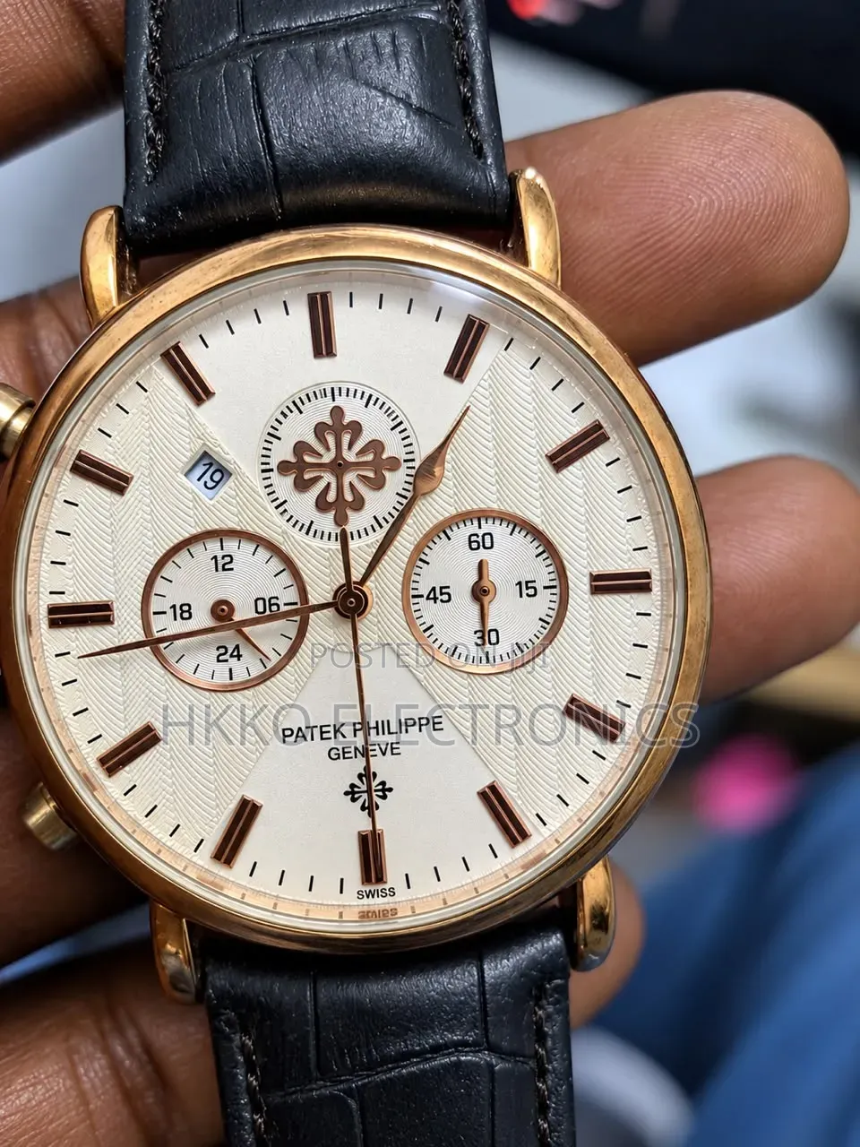 Patek Philippe Genēve-Branded Chronograph Style Wristwatch