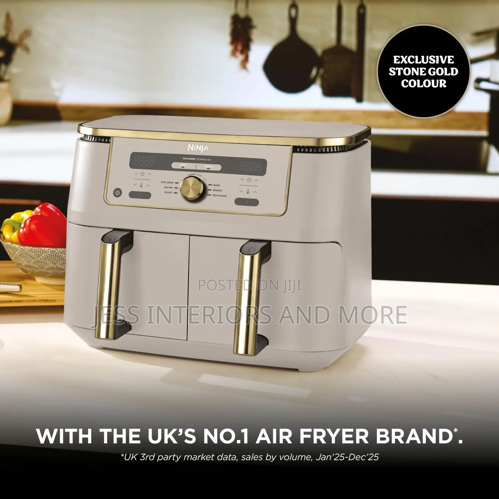 Ninja Air Fryer MAX Dual , 2 Drawers, 9.5L, 6-in-1