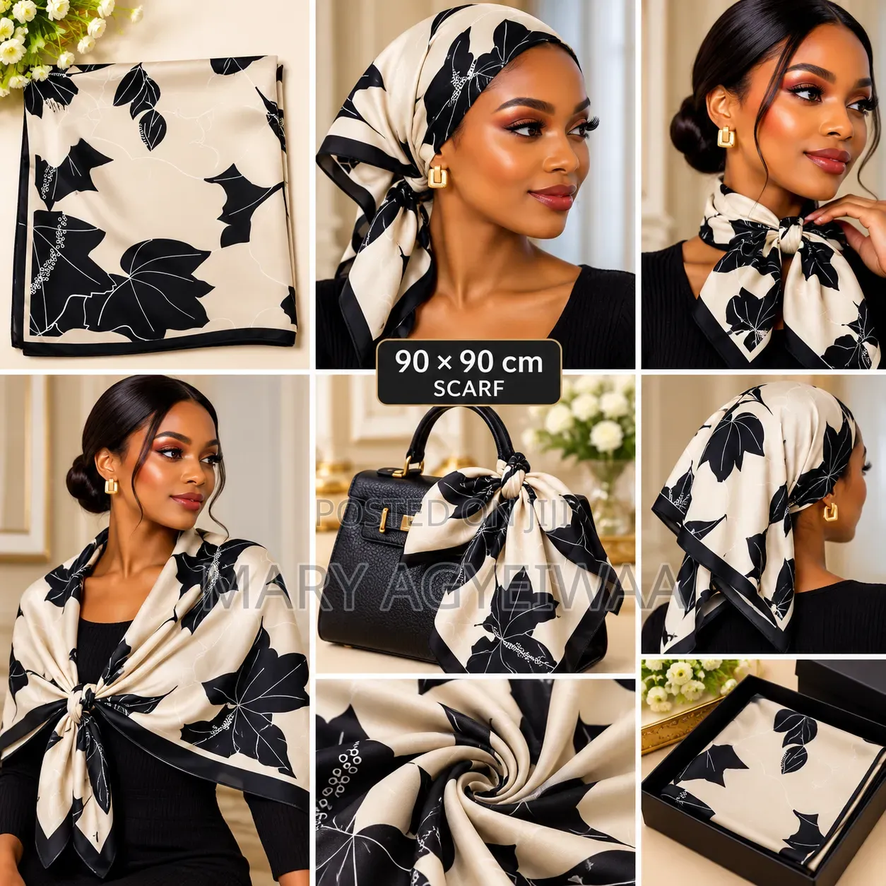 Ladies’ Silk Scarves – Elegant Neck, Hair & Handbag Scarves Ladies