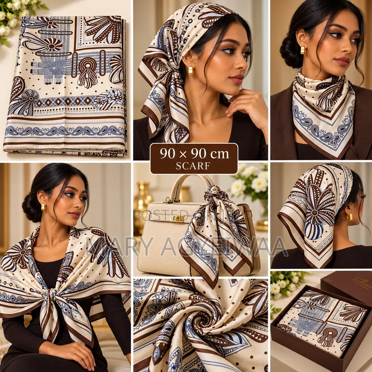 Ladies’ Silk Scarves – Elegant Neck, Hair & Handbag Scarves Ladies