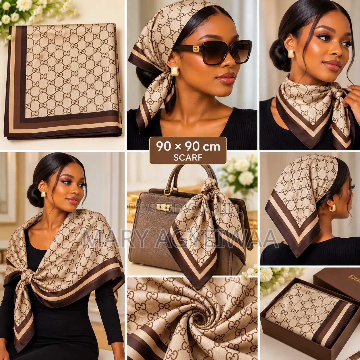 Ladies’ Silk Scarves – Elegant Neck, Hair & Handbag Scarves Ladies