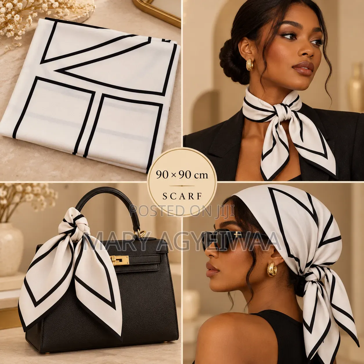 Ladies’ Silk Scarves – Elegant Neck, Hair & Handbag Scarves Ladies