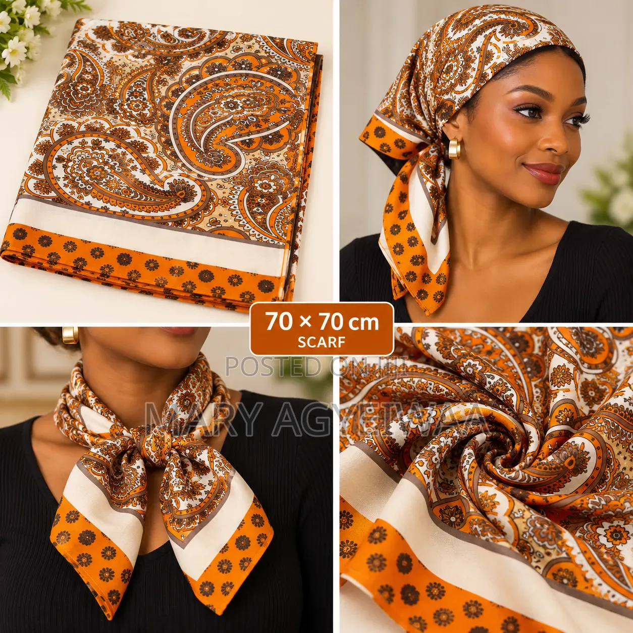 Ladies’ Silk Scarves – Elegant Neck, Hair & Handbag Scarves Ladies