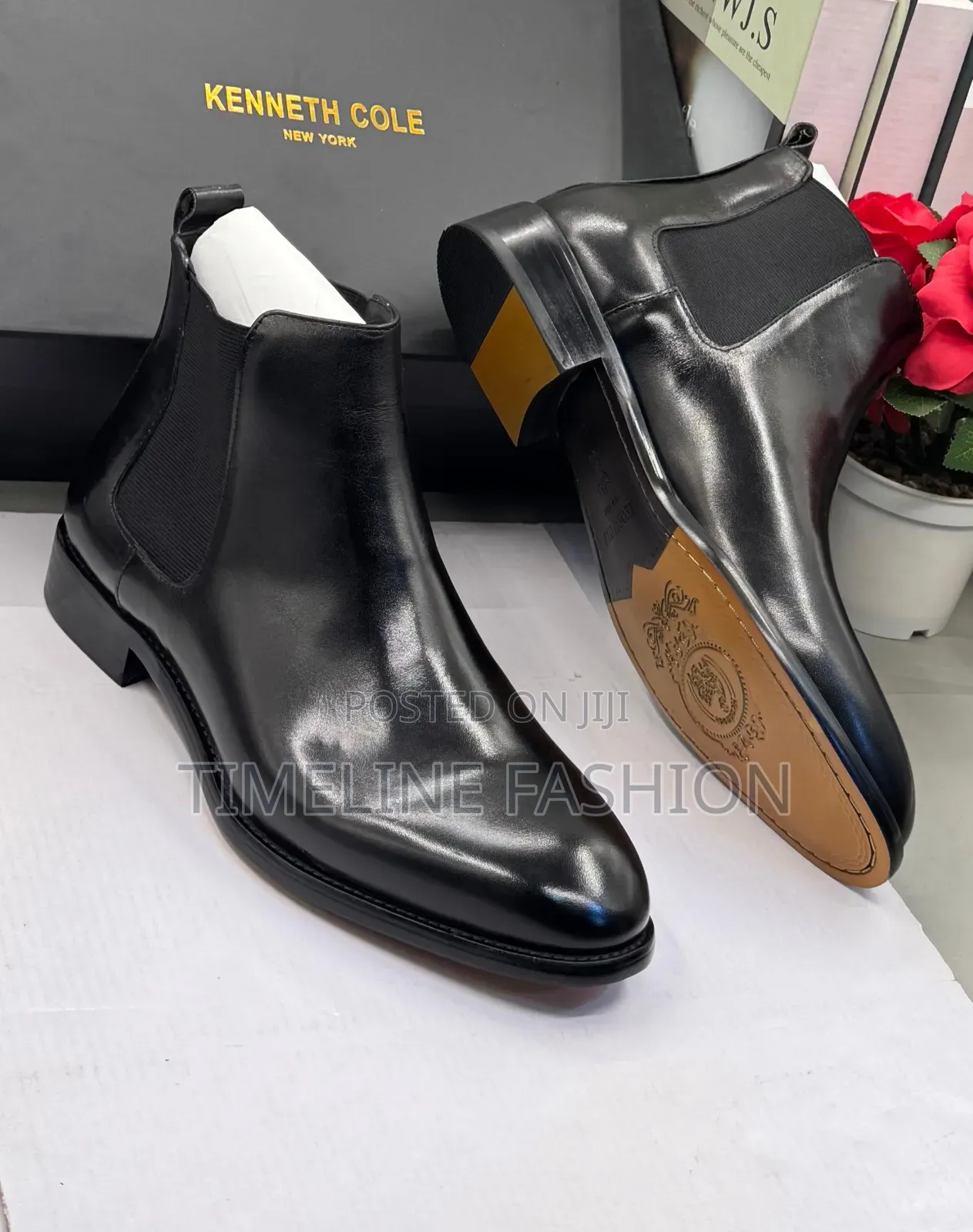 Quality Kenneth Cole Executive Men's Leather Ankle Boots