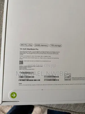 New Laptop Apple MacBook Pro 2026 M5 Pro 24GB Apple M5 Pro SSD 1T