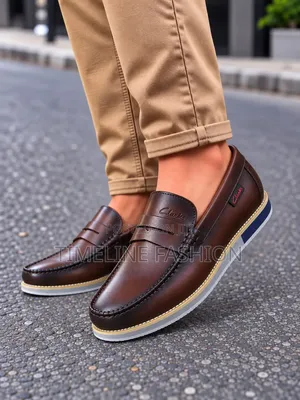 Quality Clark's Men's Leather Loafers Coffee Brown Colour