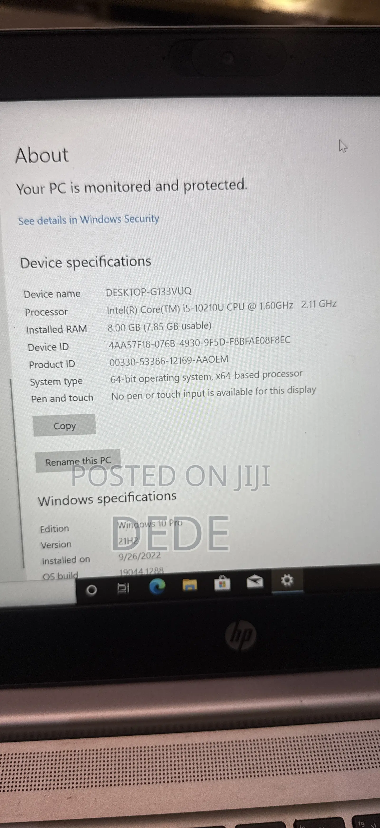 New Laptop HP ProBook 430 G7 8GB Intel Core i5 SSD 256GB