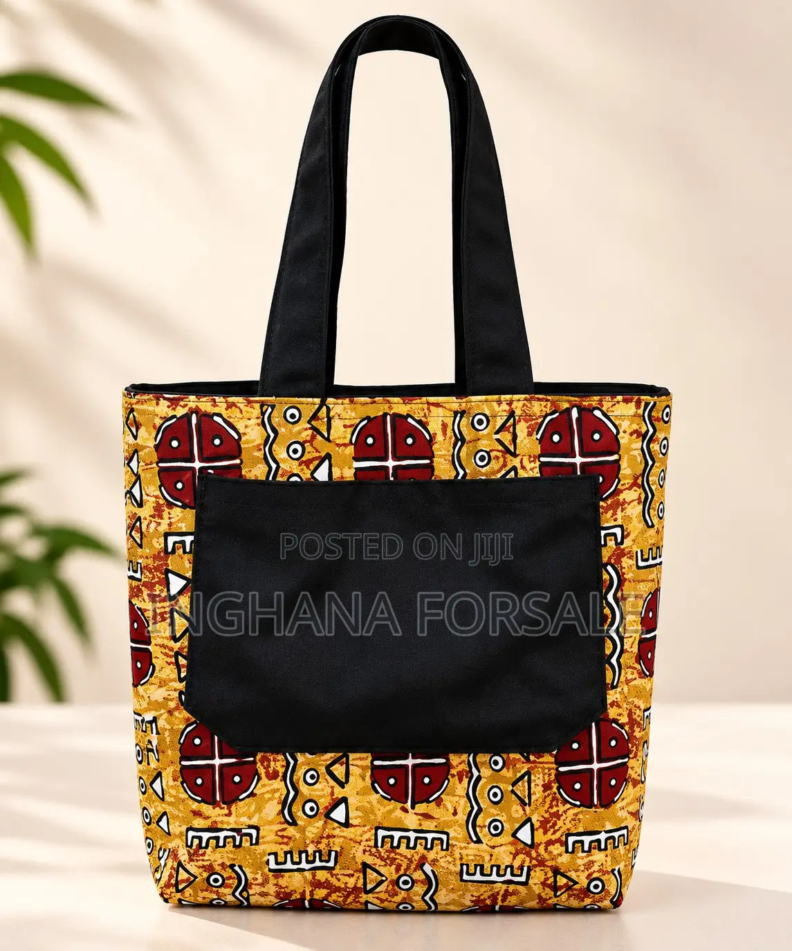 Traditional African Two Side Tote Bag. Stylish Two in One Bag