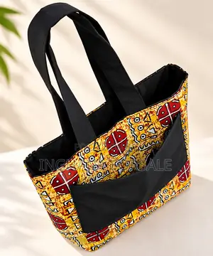 Traditional African Two Side Tote Bag. Stylish Two in One Bag