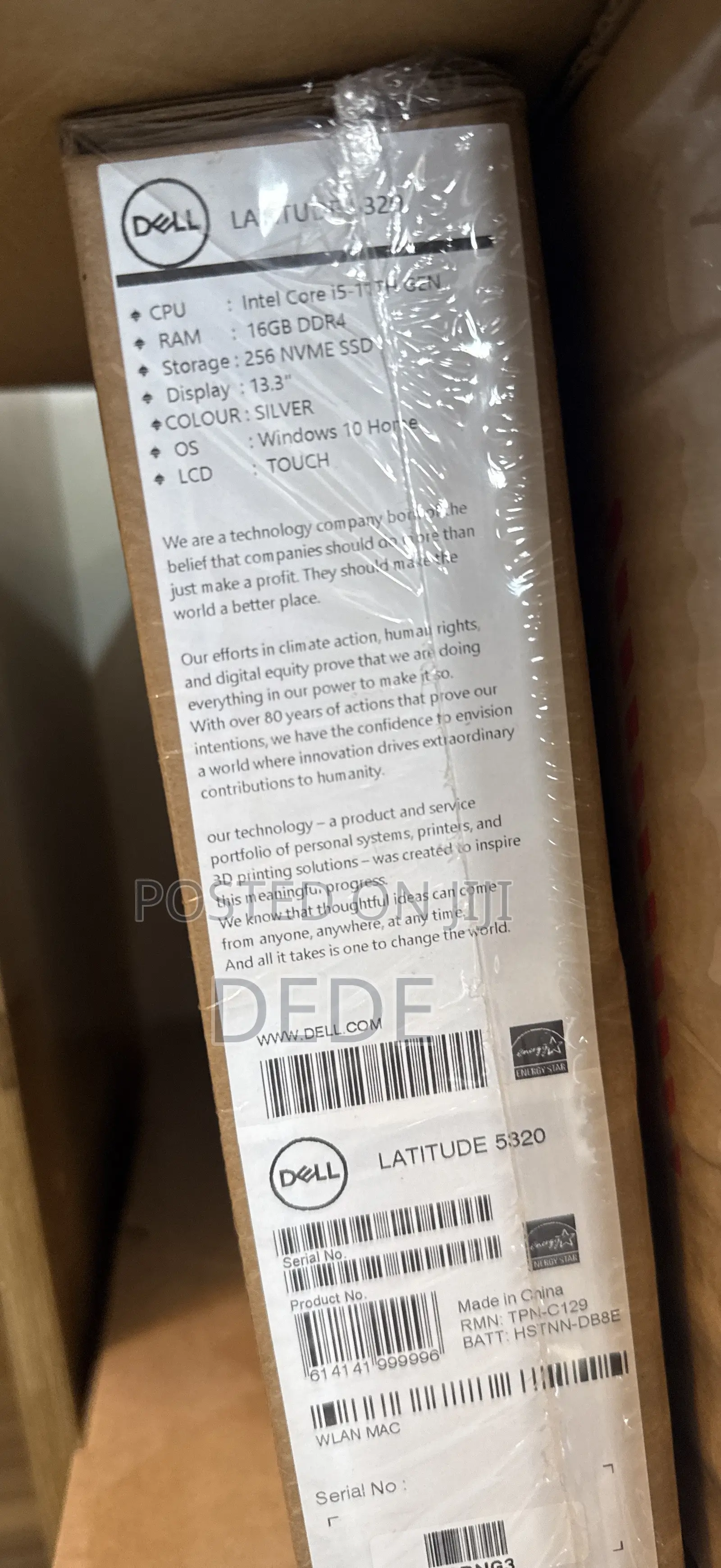 New Laptop Dell Latitude 5320 16GB Intel Core i5 SSD 256GB