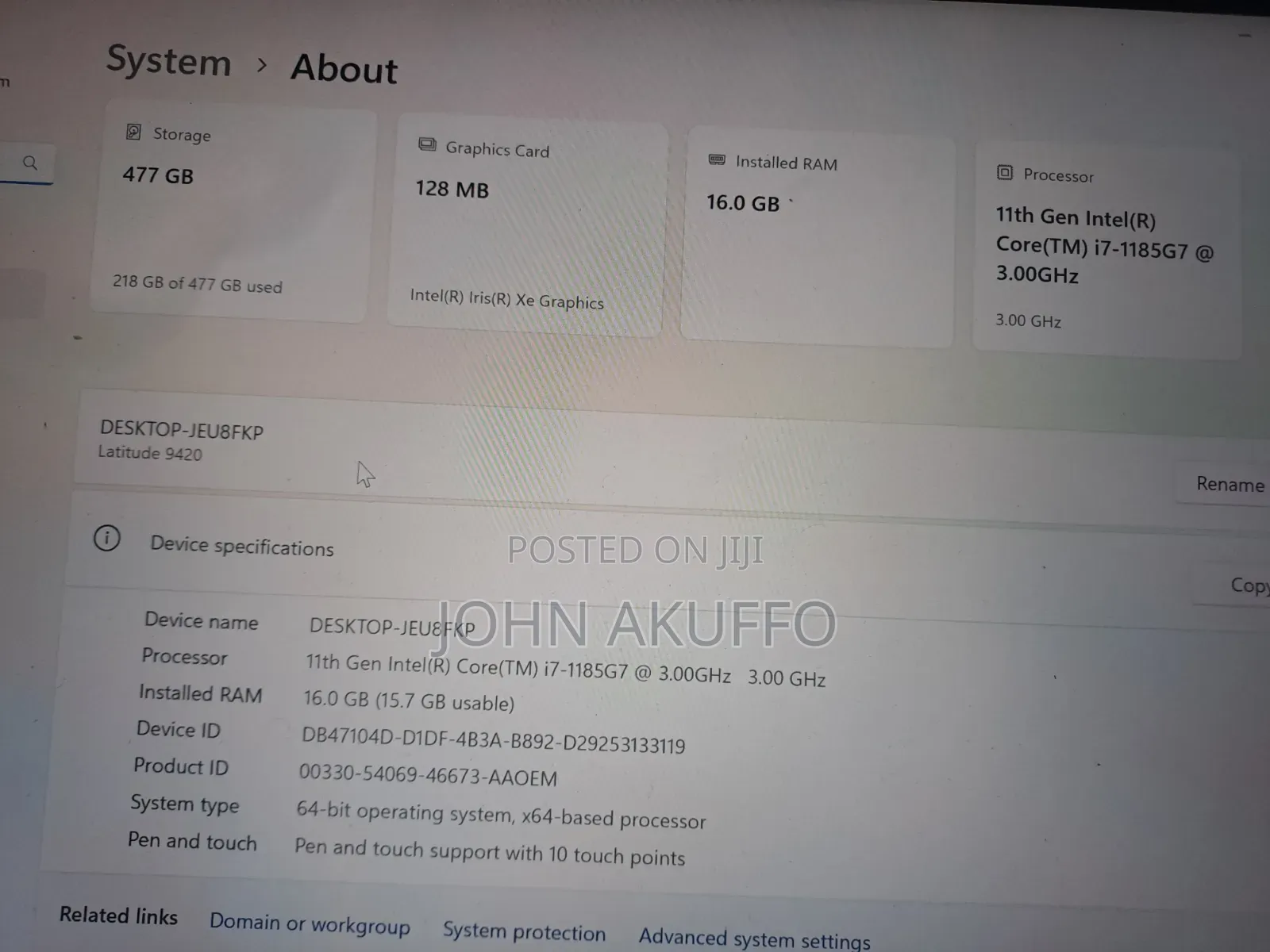 Laptop Dell Latitude 9420 16GB Intel Core i7 SSD 512GB
