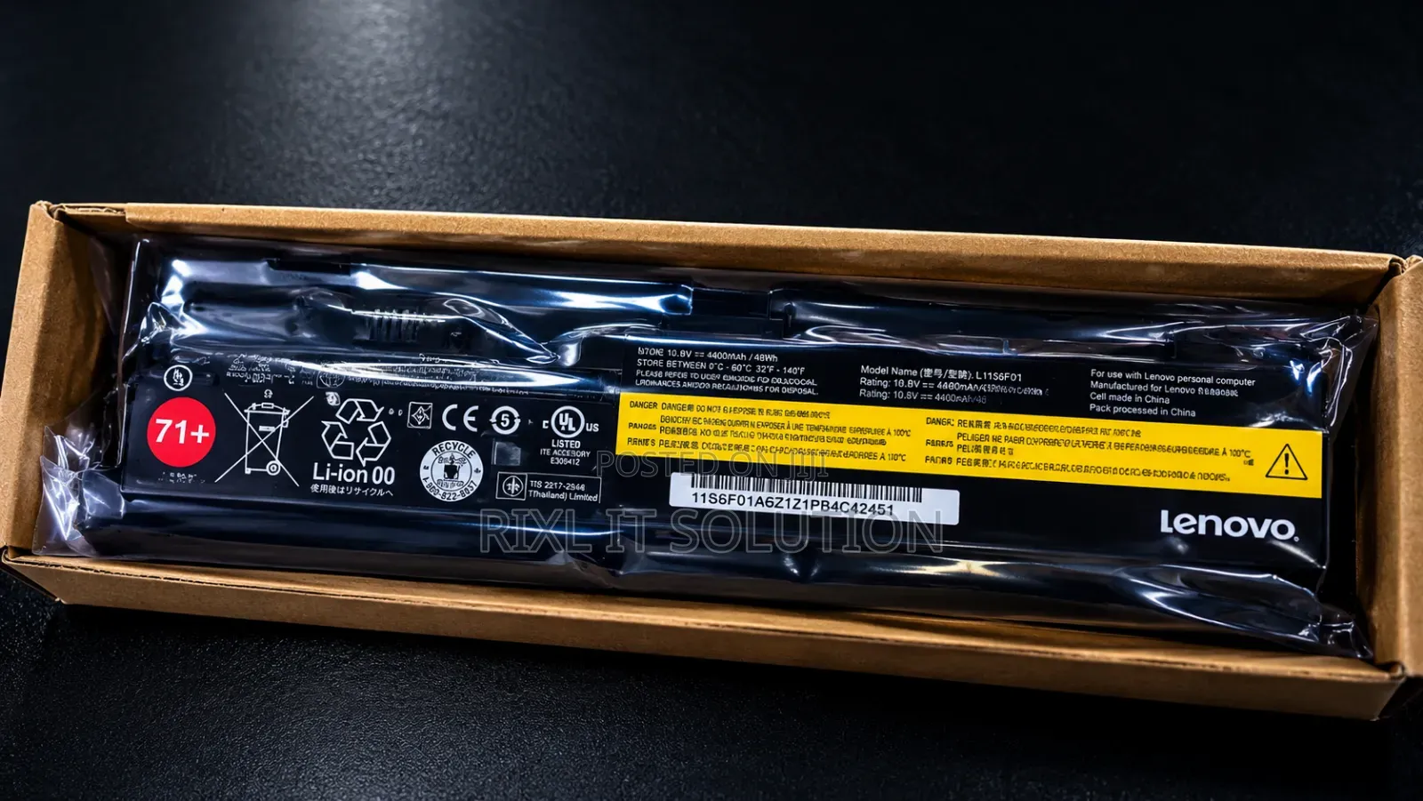 Original Lenovo ThinkPad L560 L570 71+ Laptop Battery 4400mAh, Genuine