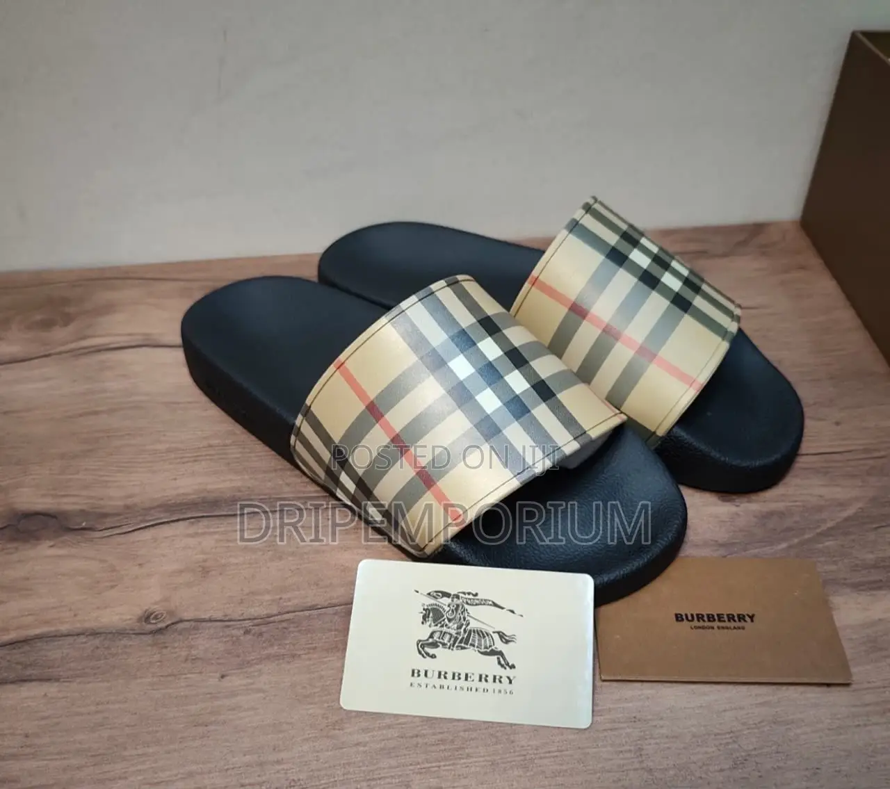 Burberry Check Slide