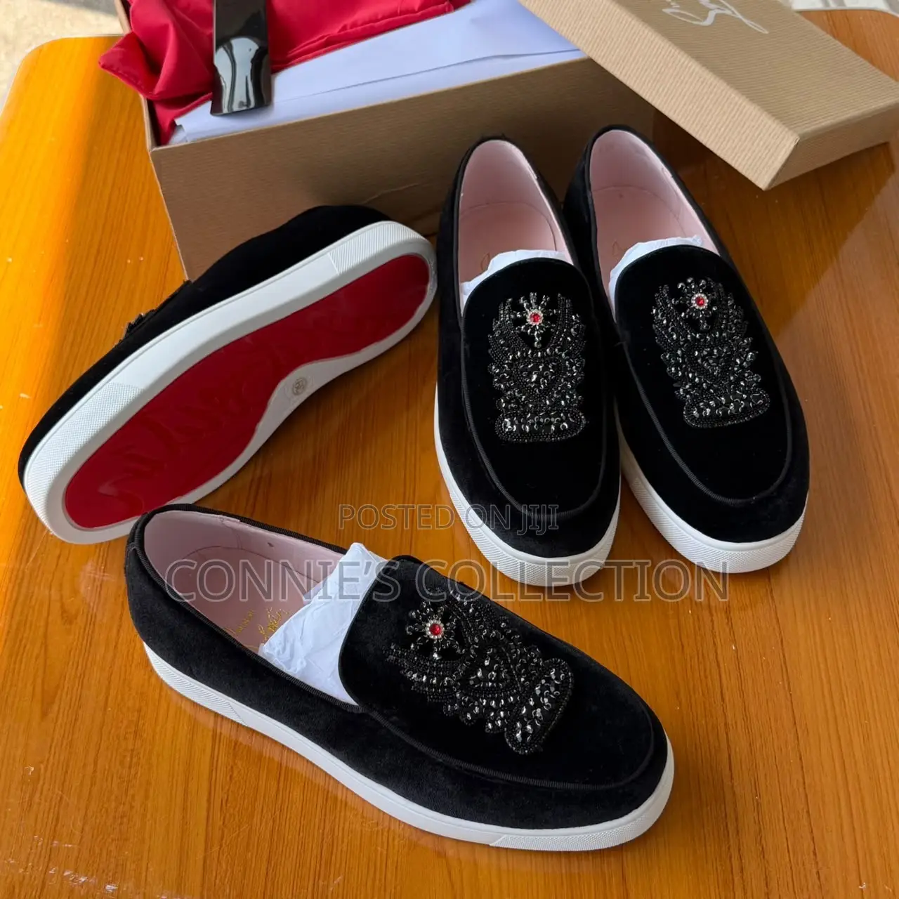 Christian Louboutin Velvet Casual Slip-on Shoes