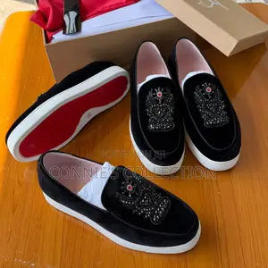 Christian Louboutin Velvet Casual Slip-on Shoes