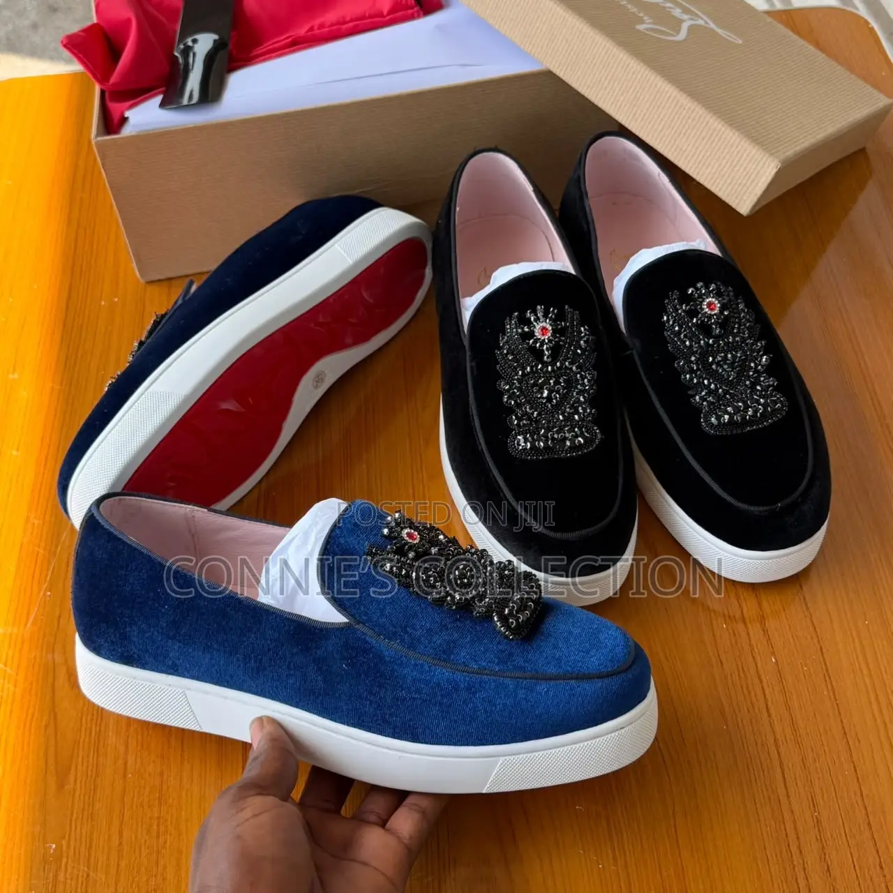 Christian Louboutin Velvet Casual Slip-on Shoes