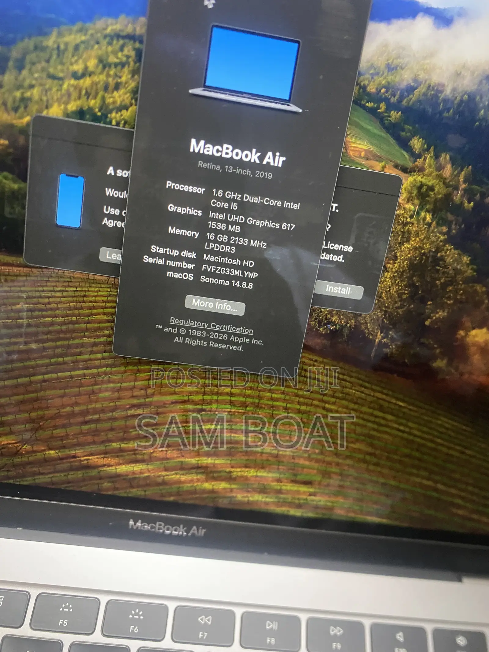 Laptop Apple MacBook Air 2019 16GB Intel Core i5 SSD 256GB
