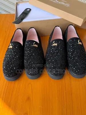 Crystal and Rhinestone-Embellished Slip-on Loafers