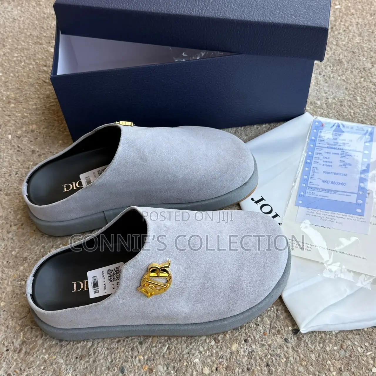 Dior Mules With a Gold-Toned