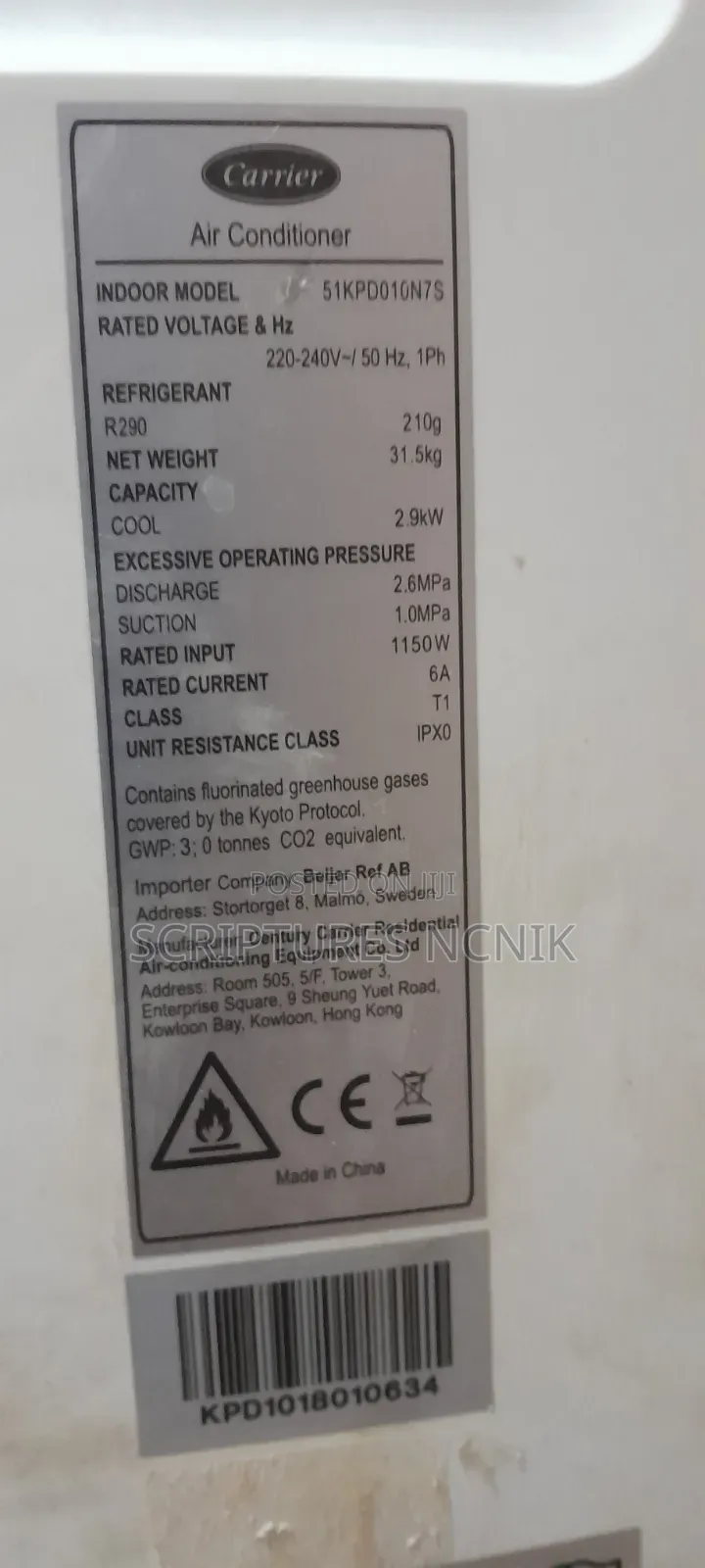 Carrier Portable Air Conditioner