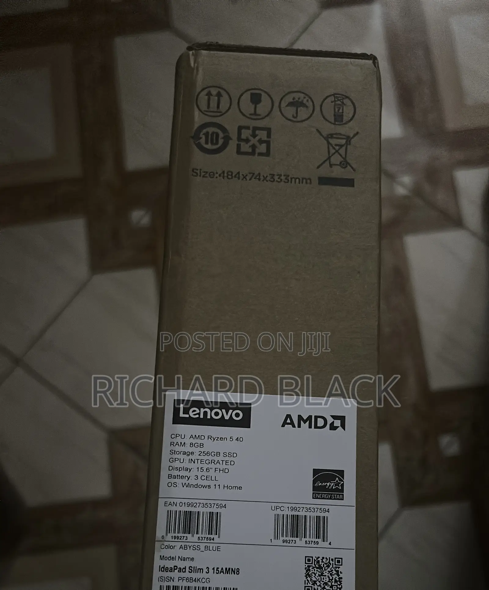 New Laptop Lenovo Ideapad 3 8GB AMD Ryzen 5 SSD 256GB