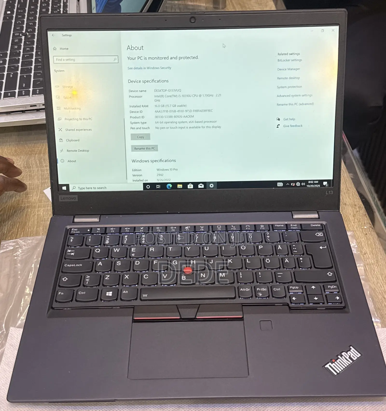 New Laptop Lenovo ThinkPad L13 Yoga 16GB Intel Core i5 SSD 256GB