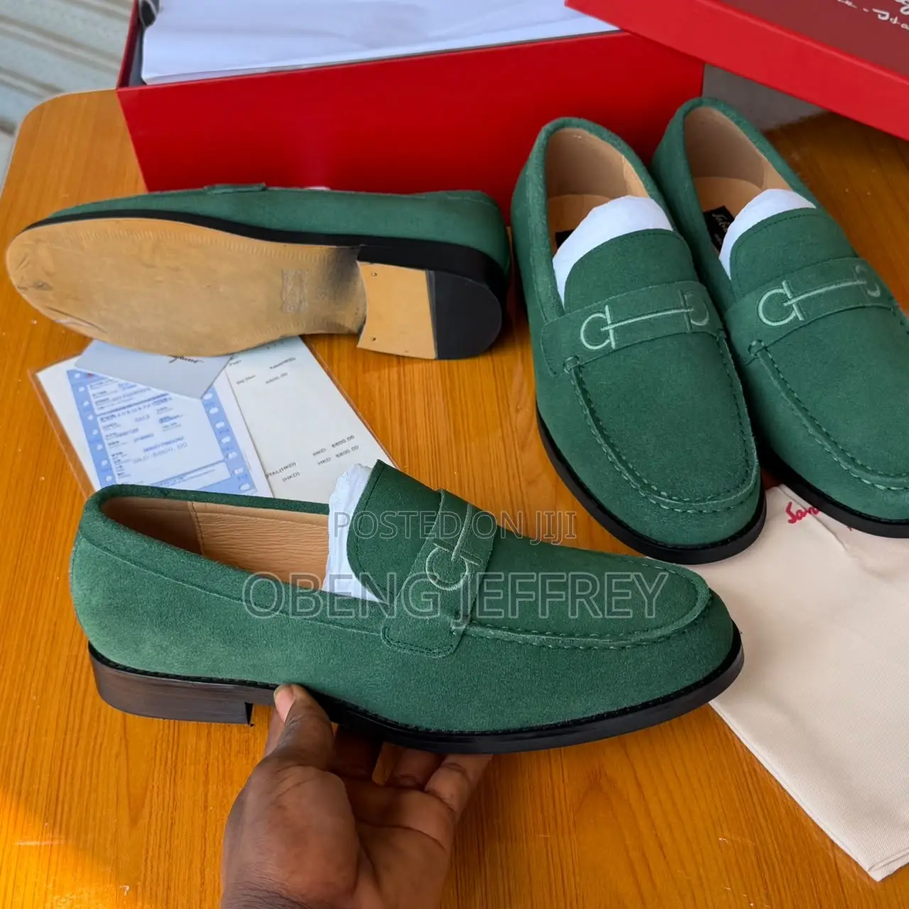Original Salvatore Ferragamo Forest Green Loafer