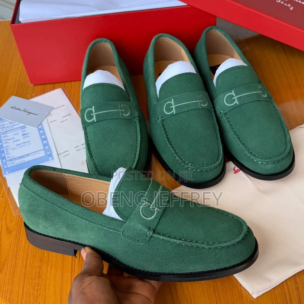 Original Salvatore Ferragamo Forest Green Loafer
