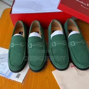 Original Salvatore Ferragamo Forest Green Loafer
