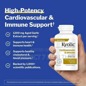 Kyolic Aged Garlic Extract, Blood Pressure Health, 120 Capsules