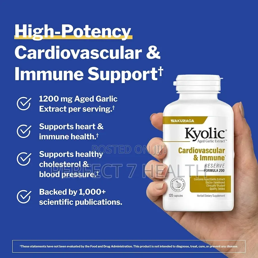Kyolic Aged Garlic Extract, Blood Pressure Health, 120 Capsules