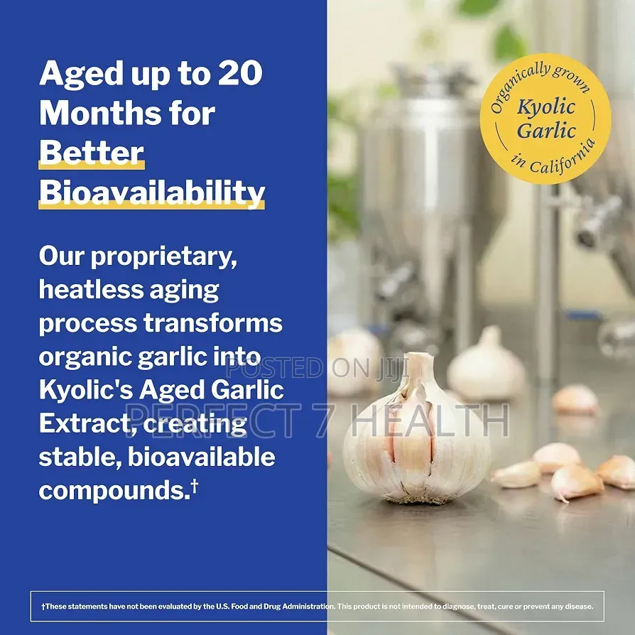 Kyolic Aged Garlic Extract, Blood Pressure Health, 120 Capsules