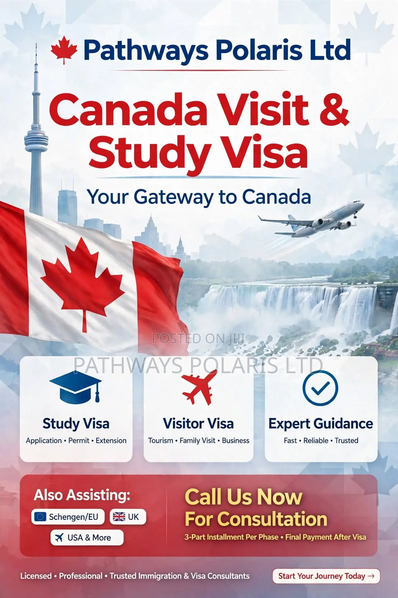 Canada Family Visa – Payment After Visa! T&Cs Apply