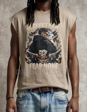 Trendy Men's Armless Graphic T-Shirts