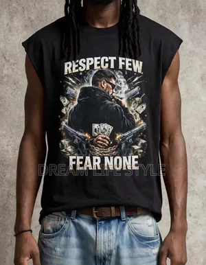 Trendy Men's Armless Graphic T-Shirts