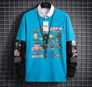 Streetwear Layered-Look Graphic Sweatshirt