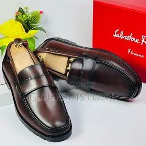 Brown Corporate Penny Loafers Chunky Lug Sole, Styled
