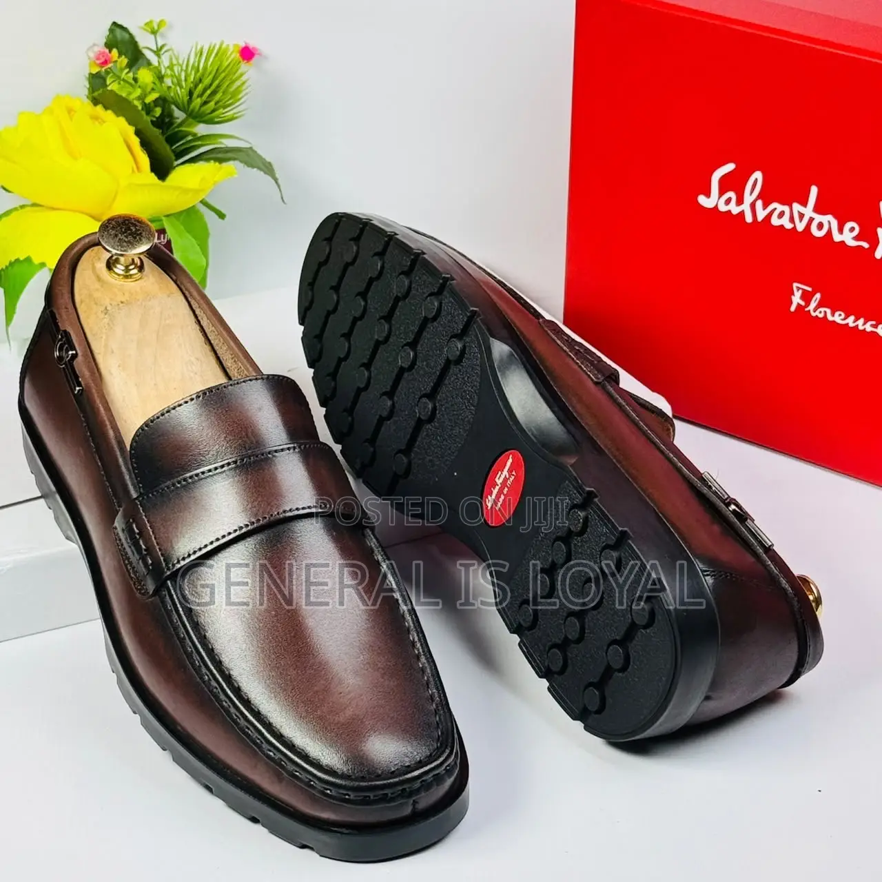 Brown Corporate Penny Loafers Chunky Lug Sole, Styled