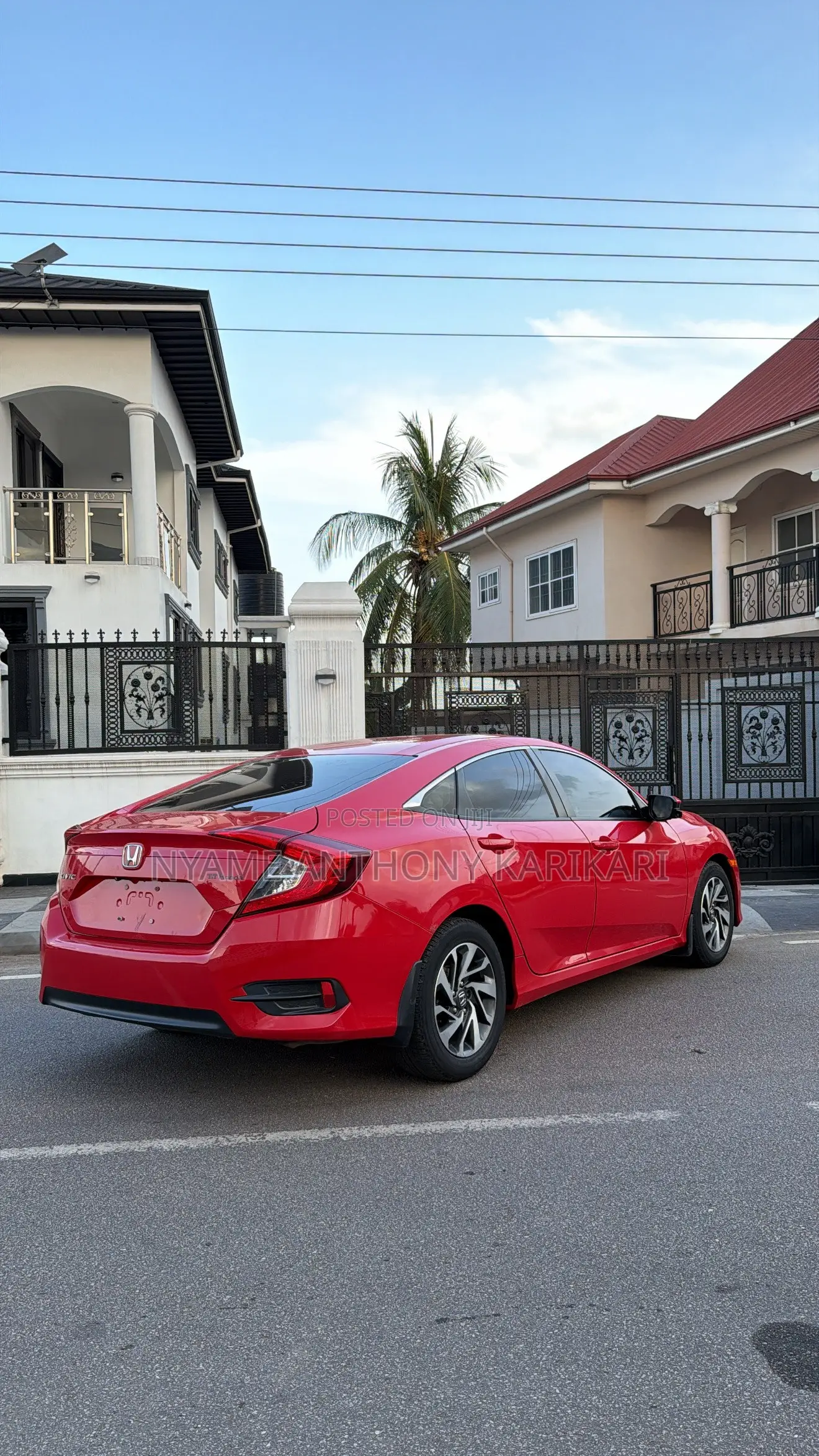 Honda Civic EX 4dr Sedan (2.0L 4cyl) 2017 Red