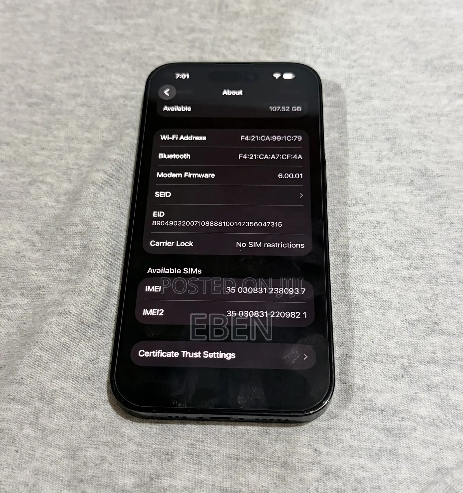 Apple iPhone 14 Pro 128 GB Black