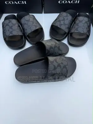 Original Black Coach Men Slides